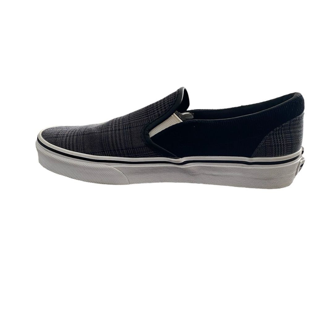 VANS Suiting Black & True White Slip-On Shoes‎ unisex Men 6.5 Women Sz 8.0 - Picture 4 of 10